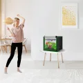 Kleines Wachstumszelt für Aerogarden, 61 x 45,7 x 71,1 cm, Hydrokultur-Anzuchtsystem, stark reflektierendes 600D-Diamant-Mylar-Leinwand mit Belüftungsfenster und Bodenwanne für - Thumbnail 5