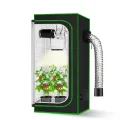 Kleines Wachstumszelt für Aerogarden, 61 x 45,7 x 71,1 cm, Hydrokultur-Anzuchtsystem, stark reflektierendes 600D-Diamant-Mylar-Leinwand mit Belüftungsfenster und Bodenwanne für - Thumbnail 10