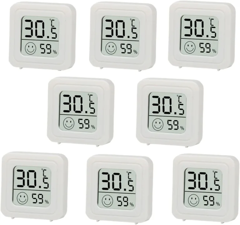 8 Stück Digitales Mini Thermo-Hygromete, Raumtemperatur überwachen, Thermometer Hygrometer, Kabelloses, Luftfeuchtigkeit Meter für Babyzimmer Wohnzimmer Büro Gewächshaus – Bild 1