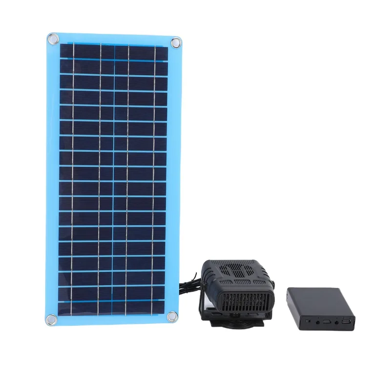 Solarheizung für Hühnerstall, Tragbare Solarbetriebene 30-W-Heizung mit Monokristallinem Panel und Einstellbaren Temperatureinstellungen, Warmwindausrüstung Zum Trocknen und Heizen von – Bild 2