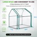 Yesker Mini Gewächshaus 91 x 45 cm x 84 cm tragbares kleines Gewächshaus für Innen Außen Gewächshaus mit PVC-Schutz kompakte Gewächshaus für Wintergarten Arbeit Balkon Terrasse außerhalb Garten - Thumbnail 2