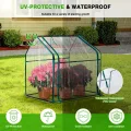 Yesker Mini Gewächshaus 91 x 45 cm x 84 cm tragbares kleines Gewächshaus für Innen Außen Gewächshaus mit PVC-Schutz kompakte Gewächshaus für Wintergarten Arbeit Balkon Terrasse außerhalb Garten - Thumbnail 4