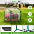 Yesker Mini Gewächshaus 91 x 45 cm x 84 cm tragbares kleines Gewächshaus für Innen Außen Gewächshaus mit PVC-Schutz kompakte Gewächshaus für Wintergarten Arbeit Balkon Terrasse außerhalb Garten - Thumbnail 5