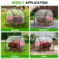 Yesker Mini Gewächshaus 91 x 45 cm x 84 cm tragbares kleines Gewächshaus für Innen Außen Gewächshaus mit PVC-Schutz kompakte Gewächshaus für Wintergarten Arbeit Balkon Terrasse außerhalb Garten - Thumbnail 8