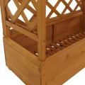 Hochbeet HWC-P66, Pflanz-/Blumenkasten Pflanzkübel Rankgitter Rankhilfe Spalier Holz FSC® 138x110x44cm - Natur - Thumbnail 7