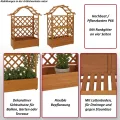 Hochbeet HWC-P66, Pflanz-/Blumenkasten Pflanzkübel Rankgitter Rankhilfe Spalier Holz FSC® 138x110x44cm - Natur - Thumbnail 2