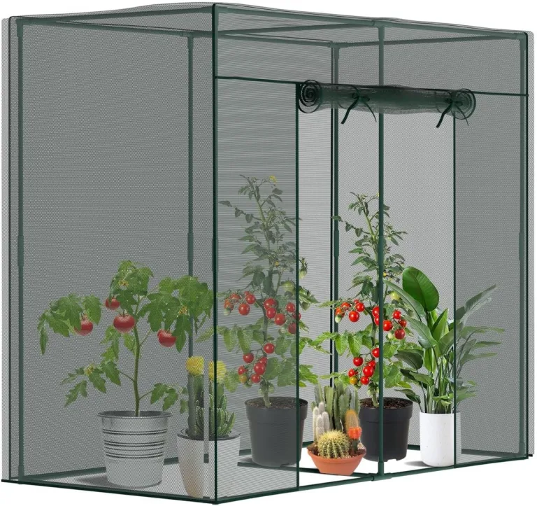 SUNYRISY 200x100x180 cm Gartenzaun Pflanzenkäfig Pflanzennetz für Tomaten Topfpflanzen Gemüse Blumen Schutz, Netz-Gewächshaus Gartennetz Zschafzaun Fence für Garten, Quadrat – Bild 2