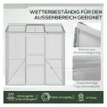 Gartengewächshaus, Gartenzimmer, Pflanzenzimmer, Pflanzengewächshaus, großes Gewächshaus, Schiebetür, Oberlicht, Silber, 192 x 68 x 196 cm - Thumbnail 10