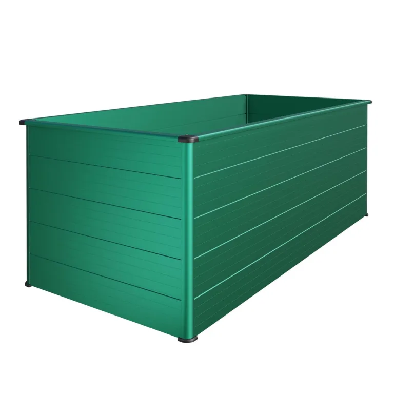 Beckmann Aluminium Hochbeet mit Schneckenschutz 201x91x75,5 cm – Modell Erntewunder Grün – Rostfreies Alu-Hochbeet, witterungsbeständig – Made in Germany – Bild 2
