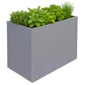 Hochbeet HWC-P64, Metallhochbeet Gemüse-/Pflanzbeet Blumenkasten Pflanzkübel Garten Stahl 77x100x50cm - grau - Thumbnail 1