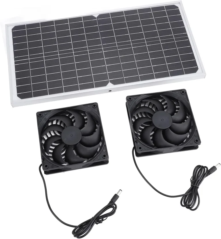 16 W solarbetriebenes Abluftventilator-Set mit monokristallinem Silizium-Panel, duales Belüftungssystem für Hühnerstall, Gewächshaus, Haustierhaus, ABS-Kunststoff, 40,5 x 2 – Bild 8