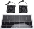 16 W solarbetriebenes Abluftventilator-Set mit monokristallinem Silizium-Panel, duales Belüftungssystem für Hühnerstall, Gewächshaus, Haustierhaus, ABS-Kunststoff, 40,5 x 2 - Thumbnail 3