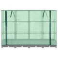 Hommdiy Hochbeet mit Gewächshaus-Aufsatz Rattan-Optik 160x40x123 cm rattanoptik Pflanzkübel Blumenkübel Großer Blumentopf Outdoor Hellgrau - Thumbnail 4