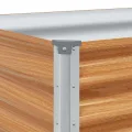 vidaXL Hochbeet Hellbraun 195 x 50 x 36 cm Verzinkter Stahl, Garten- und Terrassen-Pflanzkasten, robuster Stahl-Hochbeet, Coole Gartenlösung für Zuhause, Stadtgärten - Thumbnail 9