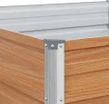 vidaXL Hochbeet Hellbraun 240 x 80 x 77 cm Verzinkter Stahl, Garten- und Terrassendesigns, urbaner Stil, robuste Möbel für draußen, Coole und praktische Lösungen - Thumbnail 6