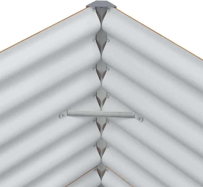 vidaXL Hochbeet Hellbraun 98 x 100 x 68 cm Verzinkter Stahl, Garten & Terrasse, Industriedesign Blumenkasten, Hochbeet für Urban, Moderne Gartenlösungen, robust gebaut – Bild 8