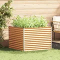 vidaXL Hochbeet Hellbraun 98 x 100 x 68 cm Verzinkter Stahl, Garten & Terrasse, Industriedesign Blumenkasten, Hochbeet für Urban, Moderne Gartenlösungen, robust gebaut - Thumbnail 3