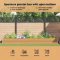 vidaXL Hochbeet Hellbraun 390 x 100 x 36 cm Verzinkter Stahl, Garten & Terrasse, Industriedesign Blumenkasten, Hochbeet für Urban, Moderne Gartenlösungen, robust gebaut - Thumbnail 7