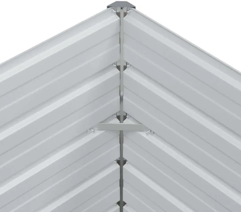 vidaXL Hochbeet Hellbraun 240 x 40 x 77 cm Verzinkter Stahl, Garten- und Terrassendesigns, urbaner Stil, robuste Möbel für draußen, Coole und praktische Lösungen – Bild 8