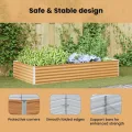vidaXL Hochbeet Hellbraun 485 x 100 x 36 cm Verzinkter Stahl, Garten- und Terrassen-Pflanzkasten, robuster Stahl-Hochbeet, Coole Gartenlösung für Zuhause, Stadtgärten - Thumbnail 5