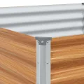vidaXL Hochbeet Hellbraun 485 x 100 x 36 cm Verzinkter Stahl, Garten- und Terrassen-Pflanzkasten, robuster Stahl-Hochbeet, Coole Gartenlösung für Zuhause, Stadtgärten - Thumbnail 9
