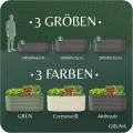 GRUNA - Hochbeet Metall 200x60x75 cm I 6 in 1 Modular Hochbeete-Kit I 100% Rostfrei I Formstabil Dank Verstrebung I Hochbeete für Garten I Hochbeet Anthrazit (200x60x75) - Thumbnail 6