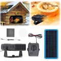Solare Heizgerät für Hühnerställe, 30W Solarmodul Gewächshausheizer Set mit Überhitzungsschutz, Solarbetriebene Heizung, Warmluftgebläse, Kleine Gewächshausheizer für Auto, Katzen - Thumbnail 1