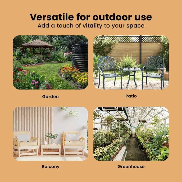 vidaXL Hochbeet Hellbraun 320 x 80 x 45 cm Verzinkter Stahl, Garten und Terrasse, Stabiler Metall-Wannen-Kübel, Hochbeet, Pflanzenbox für Outdoor-Kräuter und Blumen – Bild 7
