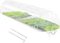 Gewächshaus 300×45×45 cm Foliengewächshaus Folientunnel Winterschutz Robustes Folientunnel Gewächshaus Mit 6 Stahldraht Und Erdnägeln Pflanzenhaus Für Garten Balkon Für gemüsen, blumene, Pflanzen - Thumbnail 6