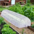 Gewächshaus 300×45×45 cm Foliengewächshaus Folientunnel Winterschutz Robustes Folientunnel Gewächshaus Mit 6 Stahldraht Und Erdnägeln Pflanzenhaus Für Garten Balkon Für gemüsen, blumene, Pflanzen - Thumbnail 7