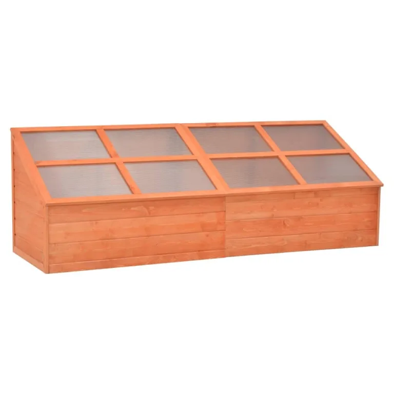 Gewächshaus aus Holz, 180 x 57 x 62 cm, Gartenhaus, für Blumen und Gemüse – Bild 1