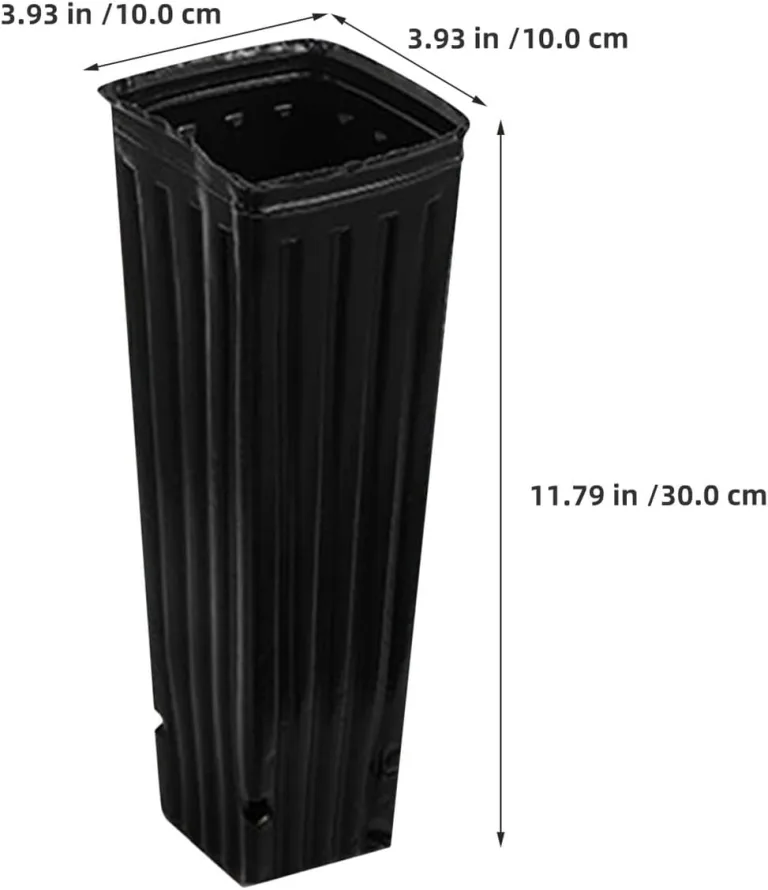 SEWACC 80stücke Tiefe Pflanztöpfe aus Kunststoff Hohe Baumtöpfe Schwarze Tiefe Pflanzgefäße mit Abflusslöchern für Innen und Außenbereich Anzuchttöpfe für Gewächshaus und Garten Töpfe – Bild 2