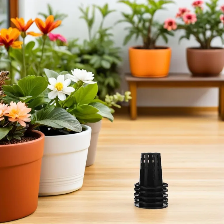 100 Stück Hydroponische Pflanzkörbe Schwarze Kunststoff Netztöpfe mit Wurzelschnitt 70mm Hoch für Balkon Gewächshaus und Hydroponik Anzucht – Bild 4