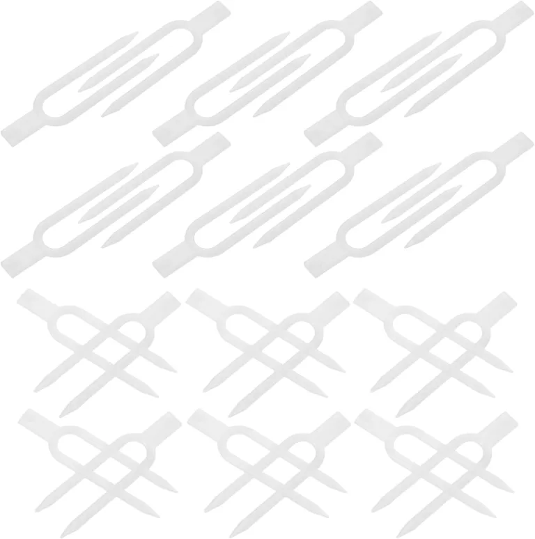 Kunststoff Pflanzenstecknadeln 5cm Transparent Befestigungsgabeln für Gartenpflanzen und Rankhilfen Erdbeerpflanzen Fixierer für Gewächshaus und Beet – Bild 1
