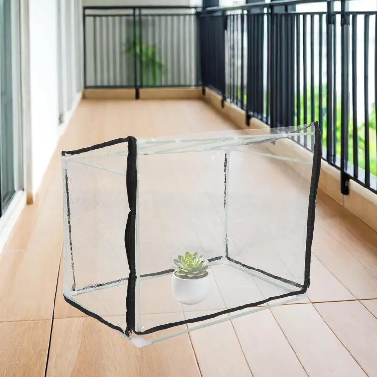 Mini Gewächshaus mit Transparentem Schutz Tragbares Pflanzenzelt für Balkon und Fensterbank Frostgeschütztes Pflanzenhaus für Drinnen und Draußen Platzsparendes Gartenpflanzenzelt – Bild 6