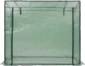Gewächshaus, Begehbares Tomatenhaus, Pflanzenhaus mit Rolltür für Balkon, Terrasse, Garten, Hinterhof, Wetterbeständig, 200x80x173 cm Grün Polyethylen - Thumbnail 5
