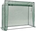 Gewächshaus, Begehbares Tomatenhaus, Pflanzenhaus mit Rolltür für Balkon, Terrasse, Garten, Hinterhof, Wetterbeständig, 200x80x173 cm Grün Polyethylen - Thumbnail 3