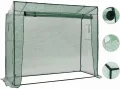Gewächshaus, Begehbares Tomatenhaus, Pflanzenhaus mit Rolltür für Balkon, Terrasse, Garten, Hinterhof, Wetterbeständig, 200x80x173 cm Grün Polyethylen - Thumbnail 1