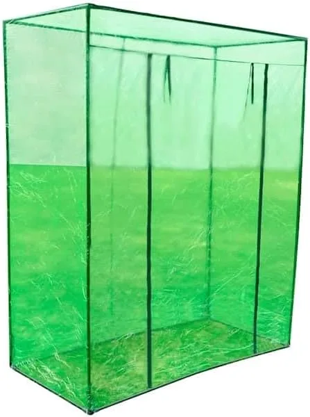 Gewächshaus mit Stahlrahmen, Tomatenhaus, Pflanzenhaus mit Rolltür für Balkon, Terrasse, Garten, Hinterhof, Wetterbeständig, 170x80x200 cm Grün PVC - Bild 1