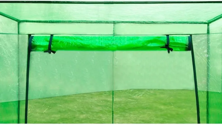 Gewächshaus mit Stahlrahmen, Tomatenhaus, Pflanzenhaus mit Rolltür für Balkon, Terrasse, Garten, Hinterhof, Wetterbeständig, 170x80x200 cm Grün PVC – Bild 5