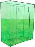 Gewächshaus mit Stahlrahmen, Tomatenhaus, Pflanzenhaus mit Rolltür für Balkon, Terrasse, Garten, Hinterhof, Wetterbeständig, 170x80x200 cm Grün PVC - Thumbnail 1
