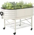 Hochbeet Metall mit Vogelschutznetz, Robuster Pflanzkasten Blumenkasten Kit Wetterfester Pflanzkasten aus Verzinktem Stahl, Vielseitig für Gemüse, Blumen & Kräuter, Einfache Montage - Thumbnail 8
