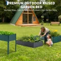 Hochbeet Metall mit Vogelschutznetz, Robuster Pflanzkasten Blumenkasten Kit Wetterfester Pflanzkasten aus Verzinktem Stahl, Vielseitig für Gemüse, Blumen & Kräuter, Einfache Montage - Thumbnail 2