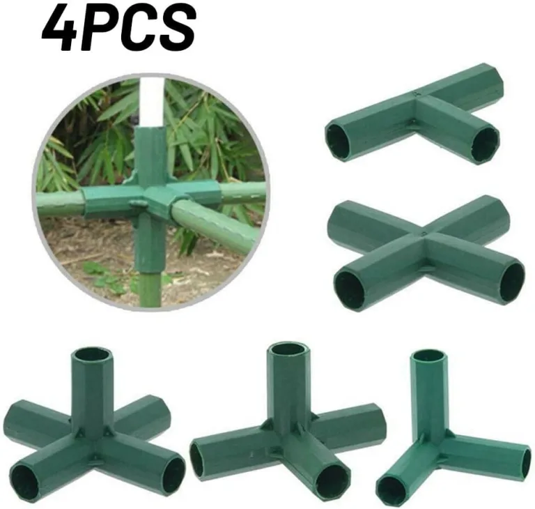 Für Kunststoff-Gewächshaus-Anschluss, 16–17 mm Rohre, 4 Stück, dunkelgrüne PP-Verbindungen, Outdoor-Gartenstrukturen, Frühbeete und Möbel – Bild 3