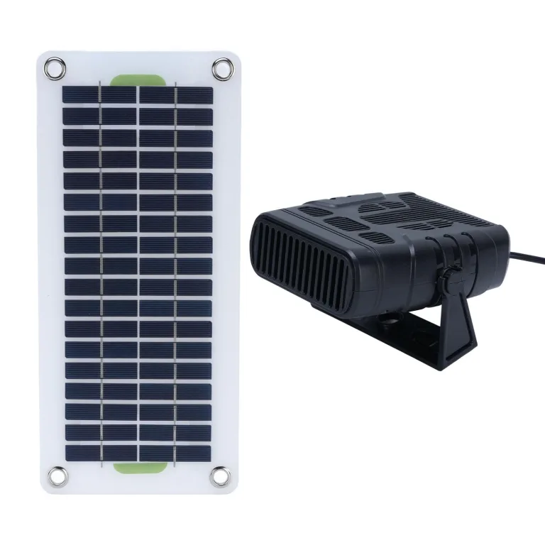 Solarpanel-Heizung, Tragbare 30-W-Raumheizung, Solarbetriebene Heizung mit Batteriebox-Set, Kompakt, Leicht, Temperaturkontrollsystem, Ideal für die Montage Im Auto, Haustierhaus – Bild 1