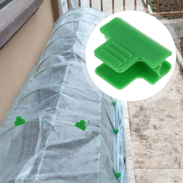 YARNOW 40 Stück Gewächshaus Filmclips 11mm aus Langlebigem Kunststoff Pflanzenhalter für Folienbefestigung und Beschattungsnetz Stangen Gewächshaus Zubehör für Garten und Pflanzenpflege – Bild 5