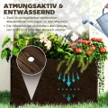 Outsunny Hochbeet Pflanzkasten mit Rankgitter Dach Spalier Pflanzkübel Blumenkasten Holz, Gartenspalier 64 x 33 x 122cm für Garten Balkon Terrasse, Blumenkübel für Kletterpflanzen Korbpflanzen, Blumen - Thumbnail 5