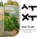 40 Gewächshaus Rohrverbinder 3 4 Wege Kunststoffverbinder Schwarz 11mm für Stabile Gartenrahmen Pflanzenstützen und Blumenständer Zubehör für Gewächshäuser - Thumbnail 3