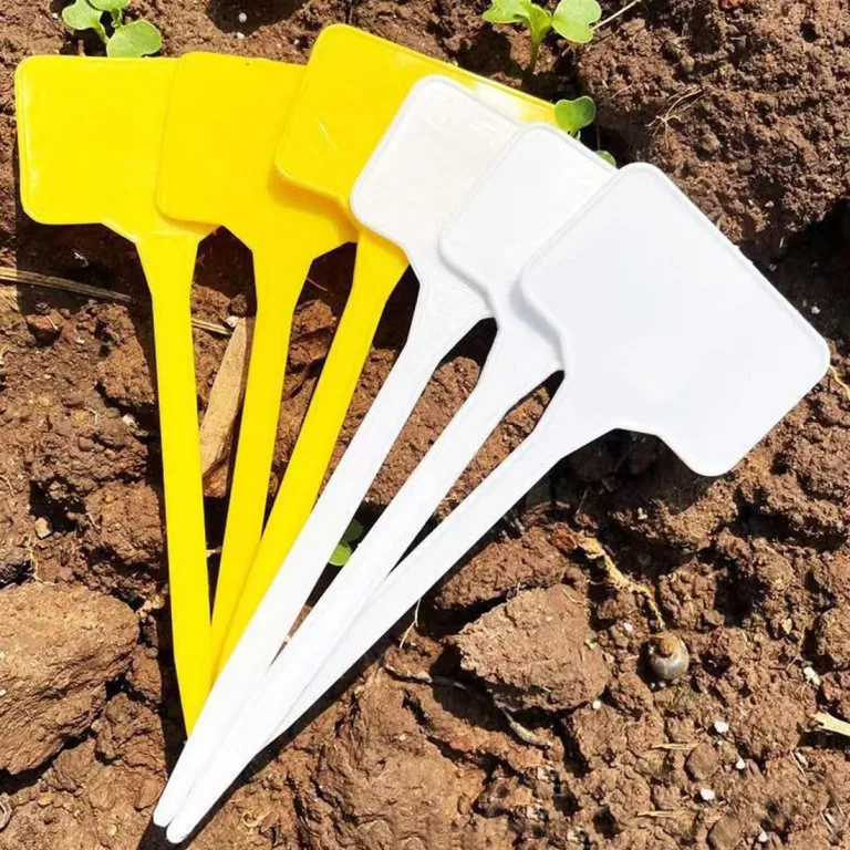 60 Stk Pflanzenschilder Wetterfest,15x5.5CM Umweltfreundliche PP Garten Pflanzenstecker zum Beschriften,T-type Wiederverwendbar Schilder für Gemüse,Kräuter,Blumen,Obstgarten,Gewächshaus Zubehör – Bild 6