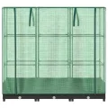 Hochbeet mit Gewächshausabdeckung 120 x 40 x 123 cm Schwarz Rattan-Look Robustes PP und Eisenrahmen für mehr Komfort im Garten Balkon und Terrasse - Thumbnail 4